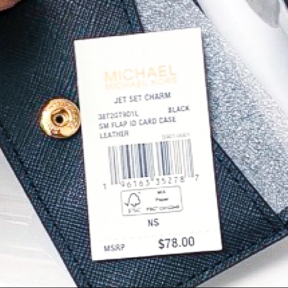 Michael Kors Leather Slim Flap ID Card Case - Picture 5 of 6